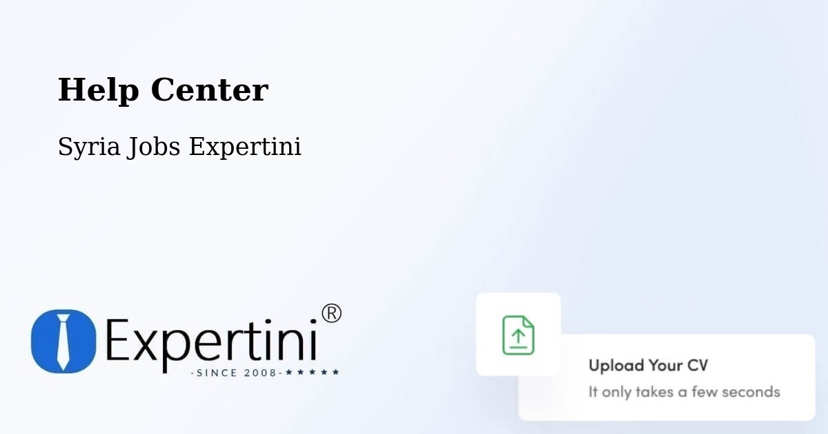 Help Center – Damascus - Syria Jobs Expertini
